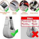 Tomkas Small Dog Sling Carrier - Cat Sling Carrier - Zipper Pocket & Adjustable Strap - for 3-10 lbs Pets(Gray) Puppy