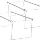 Smead Heavy Duty Steel Hanging File Folder Frame, Letter Size, Gray, Adjustable Length 23" to 27", 2 per Pack (64872)