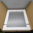 22x30 Inch Silver Bathroom Mirror, Brushed Metal Framed Vanity Mirror for Wall, Rounded Corner Rectangle Mirror, Anti- Rust (Horizontal/Vertical) (30"L x 22"W)