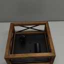 Flush Mount Ceiling Light Fixture for Kitchen Hallway, 2-Light Close to Ceiling Light with Black Metal and Wood Design, Rustic Farmhouse Ceiling (Bulb not Included)