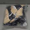 Saodimallsu Womens Oversized Striped Sweater Mock Neck Chunky Knit Lantern Long Sleeve Fall Trendy Tunic Sweaters Top (Large, Black)