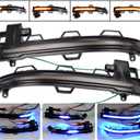 Sequential Turn Signal Lights Dynamic Led Side Mirror For BMW X3 F25 X4 F26 X5 F15 X6 F16 2014 2015 2016 2017 (Blue-Yellow)