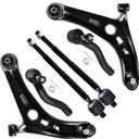 SCITOO 6pcs Suspension Kit Front Lower Control Arm Ball Joint Inner Outer Tie Rod End Kit Replacement For 2000-2005 For Toyota Echo