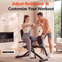 Vanmed Hip Adduction/ Abduction Machine for Home Gym, 8-Level Glute Machine & Thigh Workout Equipment, Max. Resistance 136 LBS