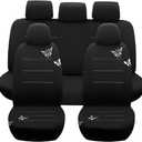9PCS Full Set Car Seat Covers, Automotive Front and Rear Split Bench Protector Cover Set, Light Breathable Durable Washable, Airbag Compatible, Universal for SUV, Truck, RV, Van, Sedan
