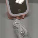 Mocado Compact Travel Makeup Mirror, 1X/10X Magnifying Mirror with Light, Double Sides Compact Mirror with 3 Color Light, Dimmable Handheld Mirror, Rechargeable Travel for Purse,Pocket(Pink)