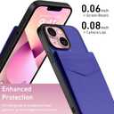 Bemal for iPhone 13 Mini Wallet Case, Built-in Card Holder, RFID Blocking, PU Leather Kickstand, Magnetic Closure, Durable Shockproof Phone Cover for Women and Men, Blue