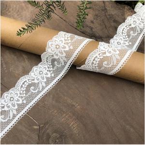 2 inch Lace Trim, 5cm in Width, 6 Yards Long White lace Ribbon for Dressing Sewing, Sleeve lenghtening