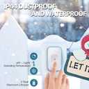 Wireless Doorbell Waterproof 1200 feet Door Bell with 2 Buttons with Different Tones Operating at 36 Melodies 4 Volume levels Flash Light 1 Receiver 2 Button White JSIEEM