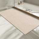 chakme Bathroom Rugs Mat 59x24, Ultra Thin Non Slip Bath Mat Quick Dry Absorbent Bath Mat for Bathroom Floor, (Light Beige, 59"x24")