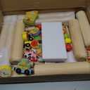 Activity Table for 1 Year Old with Two Height Levels,Wooden Sensory Play Table for Toddlers 1-3,8 in 1 Montessori Learning Toy with Bead Maze, Shape Sorter & Train,Gift for Baby Boys Girls (Farm)