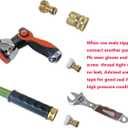 HQMPC Garden Hose Quick Connect Solid Brass Quick Connector Garden Hose Fitting Water Hose Connectors Garden Hose Disconnect 3/4 inch GHT (2Sets) (2Female+2Male)