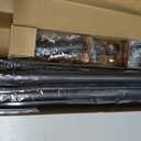 Zeerobee Curtain Rods for Windows 66 to 120, 1 Inch Industrial Wrap Around Black Curtain Rod, Indoor/Outdoor Room Divider Adjustable Drapery Pole, 66"-120"