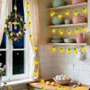 YIQU Easter Decoration String Lights, 10FT 12LED Indoor Carrot Mantel Garland Battery Operated with Remote Timer 8 Modes, Hemp Rope Banner for Fireplace Table Wall Spring Party Indoor Outdoor Decor