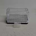 Ice Cube Trays for Freezer With Bin, Scoop, and Press Plate - 2 Tiers, Lid Included (Blue)