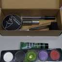 Halloween Beetle-juice Makeup & Frankenstein Makeup Kit, Face Paint SFX Character Set with Black Lipstick & Applicators for Ghost, Zombie, Grinch Special Effects Make Up, Costume Cosplay Party & Stage