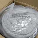 CozyLux Queen Comforter Set - 3 Pieces Light Grey Soft Luxury Cationic Dyeing Queen Comforter for All Season, Light Gray Breathable Lightweight Fluffy Bedding Sets with 1 Comforter and 2 Pillow Shams