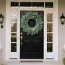 32" Eucalyptus Wreath for Front Door - Large Artificial Greenery Outdoor Wreath for Porch, Window,Farmhouse,Home,Holiday,Hanging Decor- Spring, Summer, Fall, All Seasons (Green)