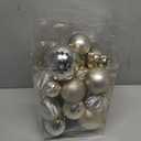 36 PCS Christmas Ball Decoration Set, Shatterproof Hanging Christmas Xmas Tree Ornaments, Indoor & Outdoor Decoration for Wreath and Party Decorations (Champagne)