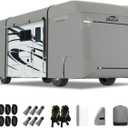Class A RV Cover 7 Layers Top 40' to 43' Travel Trailer Watertight Motorhome Winter Cover Anti-UV Heavy Duty Rip Resistant with Toy Hauler Cover Protection