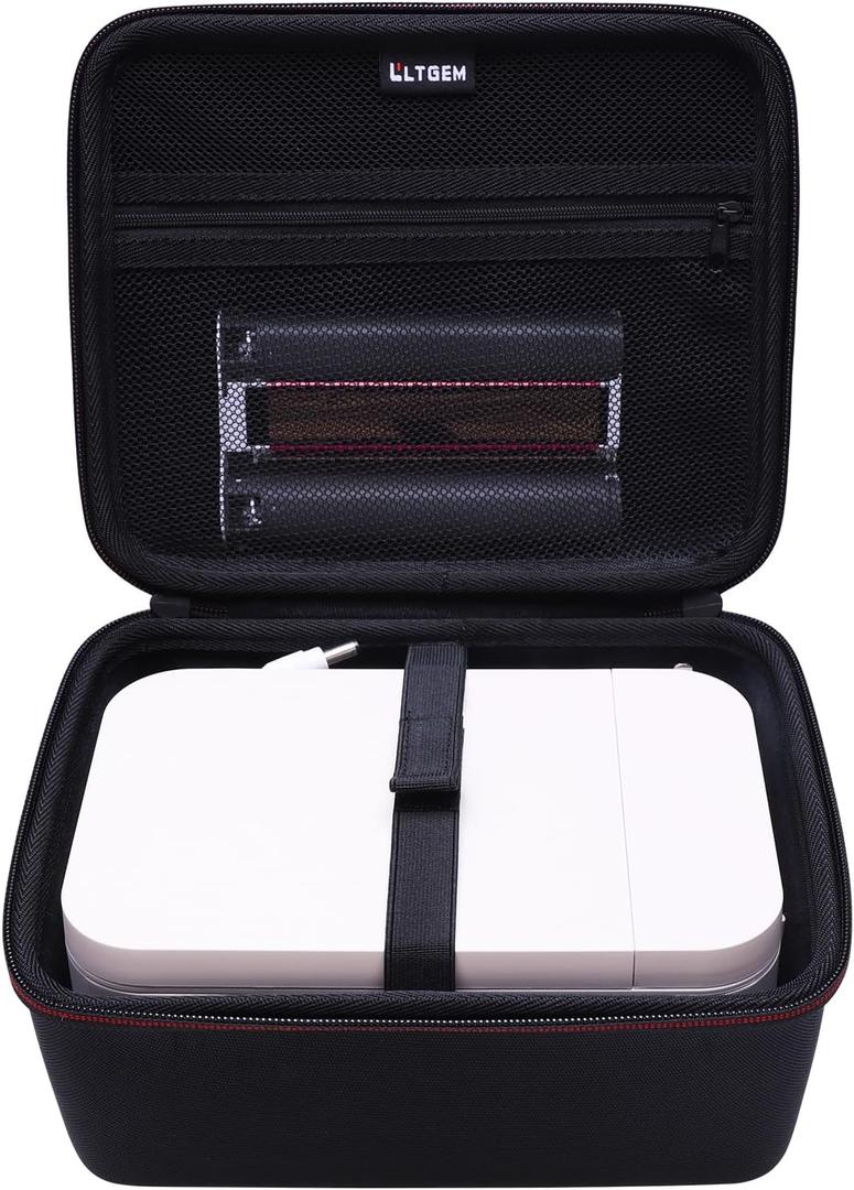 LTGEM Case Compatible with Liene M100 4x6 Photo Printer/HPRT CP4100 4x6 Photo Printer and Photo Paper, Black(Case Only)