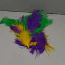 18 Pcs Mardi Gras Feathers for Crafts 10-12 Inches Natural Green Gold Purple Feathers Bulk for DIY Craft Carnival Costume Mardi Gras Party Decorations (Pure Gold, Purple, Green)