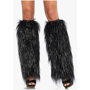 Leg Avenue Women's Kira Furry Leg Warmers For Women Rave Accessories, Size O/S