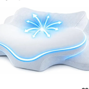 Cervical Neck Pillow for Pain Relief Ergonomic Side Sleeper Pillow for Sleeping, Contour Memory Foam Pillows for Neck Support, Cooling Orthopedic Bed Rest Pillow for Back and Stomach Sleepers