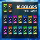 LED Aquarium Bubble Fish Tank Table Lamp, Birthday Christmas Gifts for Adults Kids Teens, Relaxing 16 Color Remote Fake Fish Sensory Night Light for Kids' Room Bedroom Home Decor, Stress Relief