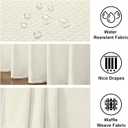 OWENIE Cream Shower Curtain, Waffle Weave Heavy Fabric Shower Curtain for Bathroom, Waterproof Thick 420G/M Textured Soft Elegant Luxury Hotel Spa Bath Curtains, Machine Washable, Cream, 72W x 72L