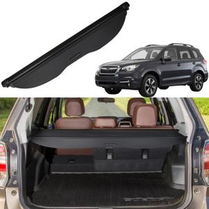Cargo Cover for Subaru Forester 2014-2018 - Tailgate Accessory, Rear Trunk Security Shield, Black