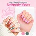 2 x SUNUV 16 Color Gel Nail Polish Kit with Base Top Coat,White Black Pink Nude Silver Glitters Gel Polish Set, Manicure Set Salon DIY Home Gift