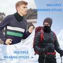 4 x SHEVERCH Winter Warm Neck Warmer Gaiter Face Mask Men Women | Face Cover Scarf, Ski, Cycling, Hiking, Cold Weather (Black)