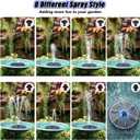 SZMP Solar Fountain Upgrade, 3.5W Solar Powered Bird Bath Fountains with Flower, Outdoor Water Feature Solar Pump with 7-in-1 Nozzles, 4 Fixed Pipes for Humingbirds, Garden, Pool, Pond, and Fish Tank