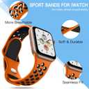 Adorve 4 Pack Sport Bands Compatible with Apple Watch Bands for Men Women 49mm 46mm 45mm 44mm 42mm 41mm 40mm 38mm,Breathable Soft Silicone Strap for iWatch Band Series 11 10 SE Ultra 9 8 7 6 5 4 3 2 1