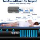 CHERIMOR Queen Air Mattress with Built in Pump, 18" Raised Comfort, Multi-Layer Leakproof, Heavy-Duty Support Blow Up Mattress, 800lbs High Capacity, 3 Min Inflation for Home Camping Guests