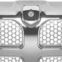 Front Grille Assembly Compatible With Dodge Ram 1500 Grill 1994-2002 / Ram 2500 3500 1994-2001 With Chrome Frame Shell With Chrome Honeycomb Mesh Insert (Except Sport Package)