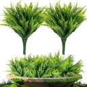 MAQIHAN 10 Pcs Fake Fern - Artificial Ferns for Outdoors - Faux Ferns for Outdoor Planter Large Outdoor Patio Decor Boston Fern Artificial Plants Faux Greenery Porch Decor
