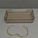 Bathroom Organizer Countertop, Vanity Tray for Skincare Makeup, Counter Organizer for Cosmetics, Toiletries, Lotions, Perfumes (1 Tier, Amber) (11.8" x 6.7" x 4.5")