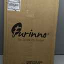 Furinno Efficient Home Laptop Notebook Computer Desk with Square Shelves, Espresso/Black