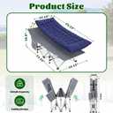 2 Pack Folding Camping Cot with Mattress for Adult, Navy Blue and Gray, 27.17 x 73.23 inches