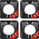 4 Pack Gas Range Drip Pans Square Reusable Black BN24 Burner Covers (7.7''*7.7'') Replaces WP786333, AP6011553, PS11744751 Liner Covers by Puxyblue