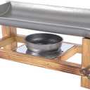 Cabilock Non-Stick Barbecue Tray 11.81X5.51X3.93In Portable Japanese Style Grill Pan for Indoor Outdoor Multifunctional Use Easy Clean