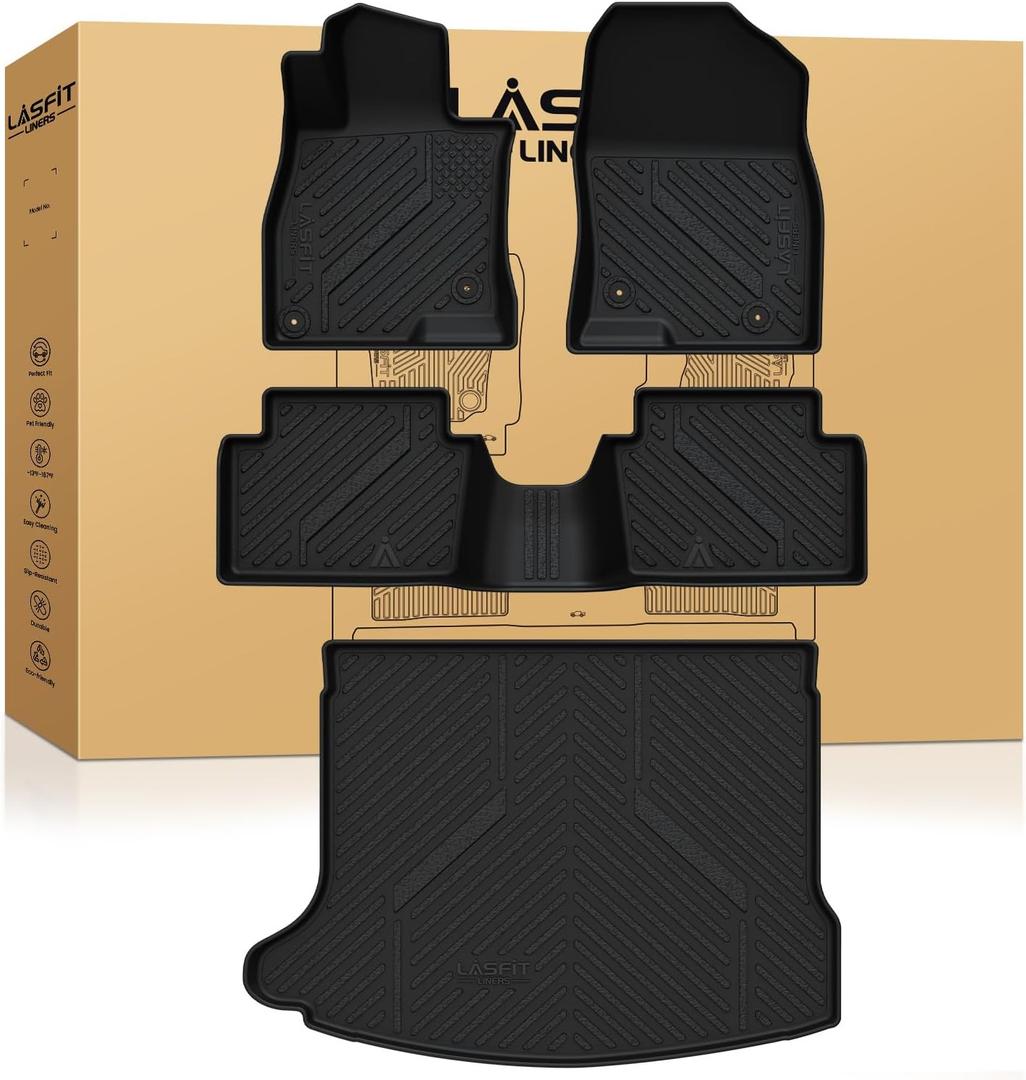 LASFIT Floor Mats & Cargo Mat for Mazda 3 2018 2017 2016 2015 2014 (Only Fits Hatchback, Not Fits Sedan) All Weather TPE Floor Liners Front & Rear Row Full Set Car Mats Accessories - Black LASFIT Floor Mats & Cargo Mat for Mazda 3 2018 2017 2016 2015 2014 (Only Fits Hatchback, Not Fits Sedan) All Weather TPE Floor Liners Front & Rear Row Full Set Car Mats Accessories - Black