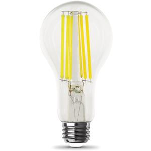 Feit Electric A21 LED Filament Light Bulb, 150W Equivalent, 2605 Lumens, Bright White 3000K, Dimmable, E26 Base, Clear Glass Decorative Vintage Style, 15,000-Hour Lifetime, OM150DM/CL/830/FIL