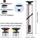 Foldable Electric Foot Callus Remover, Foot Files, 9-Speed Foot Sander Pedicure Tools for Feet Dead Skin with Sandpaper Disk and Nail CareRose Gold