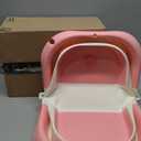 TPN 4-in-1 Grow-with-Me Collapsible Baby Bathtub, Baby Tub for Newborns to Toddler with Soft Floating Cushion & Thermometer, Portable Baby Bath Tub, Infant Bathtub for Bath Support in Tub,Pink