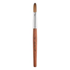 Nail Brush Kolinsky Sable Acrylic Nail Art Brush Professional Red Wooden Nail Brush (18#)