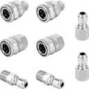 3/8 Inch Quick Connect Fittings, Pressure Washer Quick Connect Kit, Stainless Steel Adapter Set, Power Washer Coupler 3/8 Inch NPT Female and Male