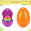 100PCS Easter Eggs Include 6 Surprise Golden Eggs, 3" Empty Fillable Colorful Bright Plastic Eggs Bulk for Easter Hunt, Easter Basket Stuffers Fillers Classroom Prize Party Favors